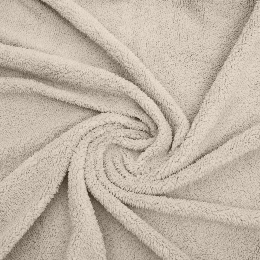Teddy Kussensloop Set van 2 - Creme