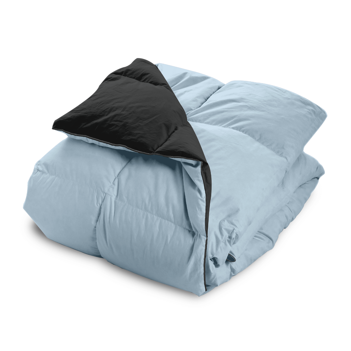 Zelesta Percale Cottonbed Katoen - Sky Blue & Black