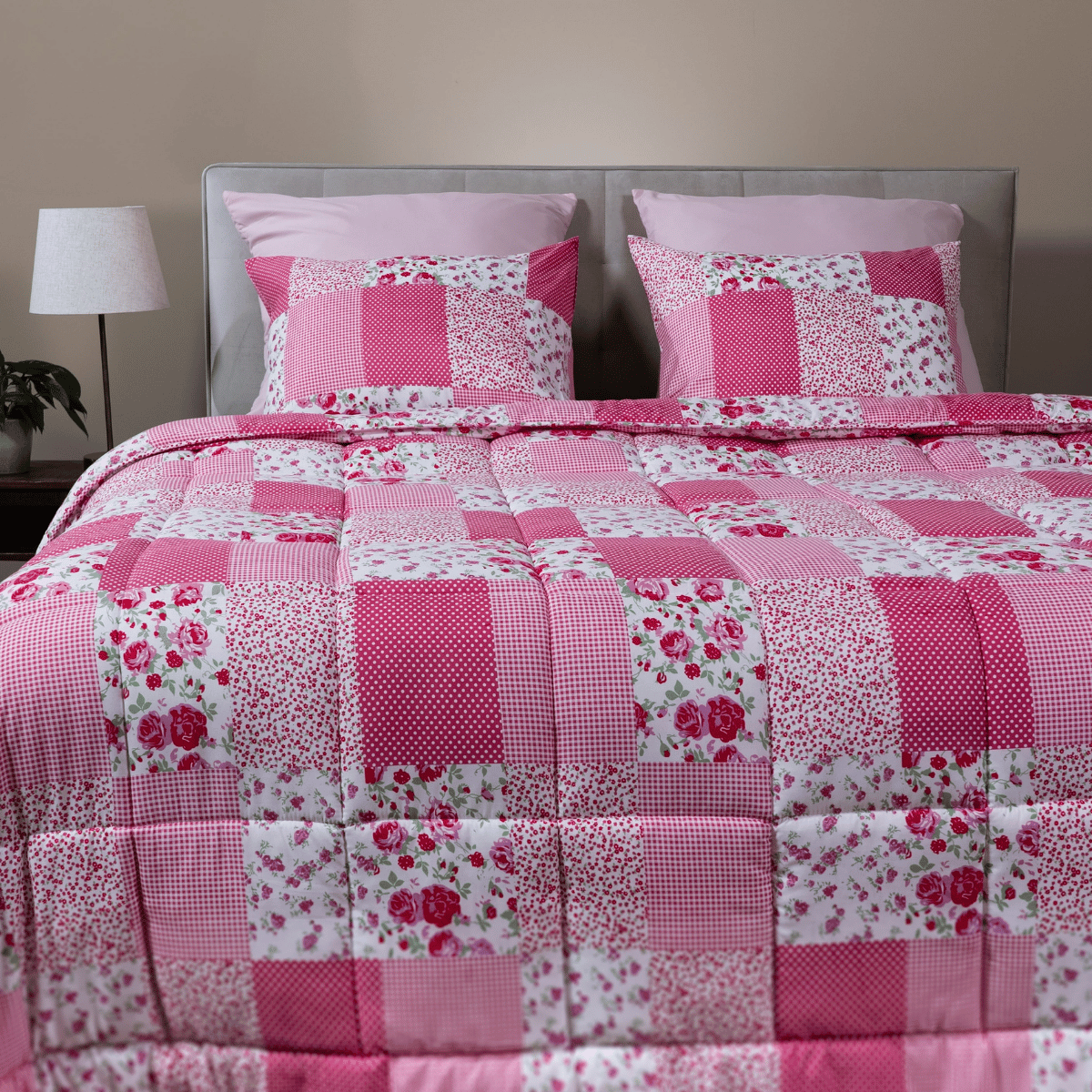 Zelesta Wonderbed 4 Seasons Double - Patchwork Pink