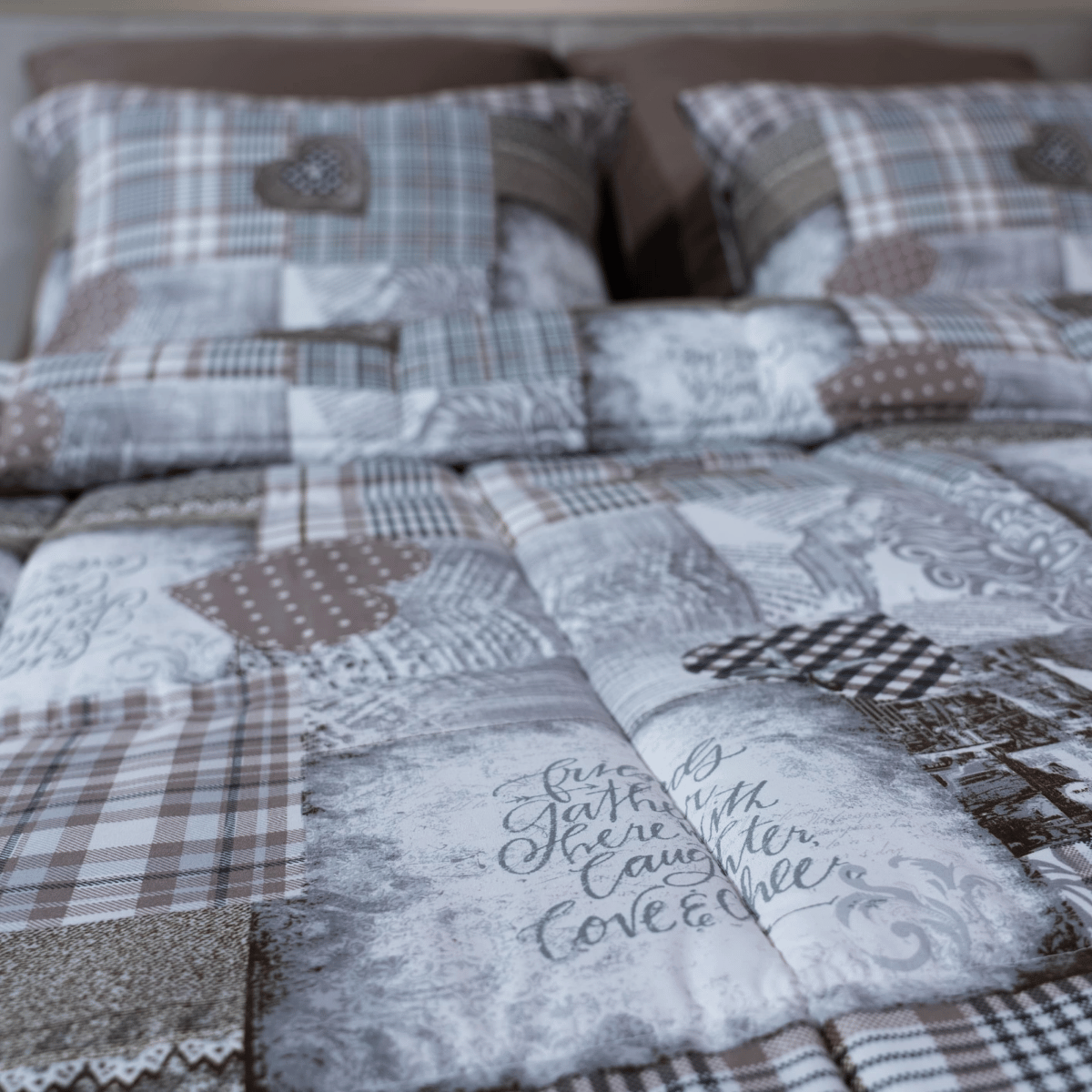 Zelesta Wonderbed 4 Seasons Double - Patchwork Hearts