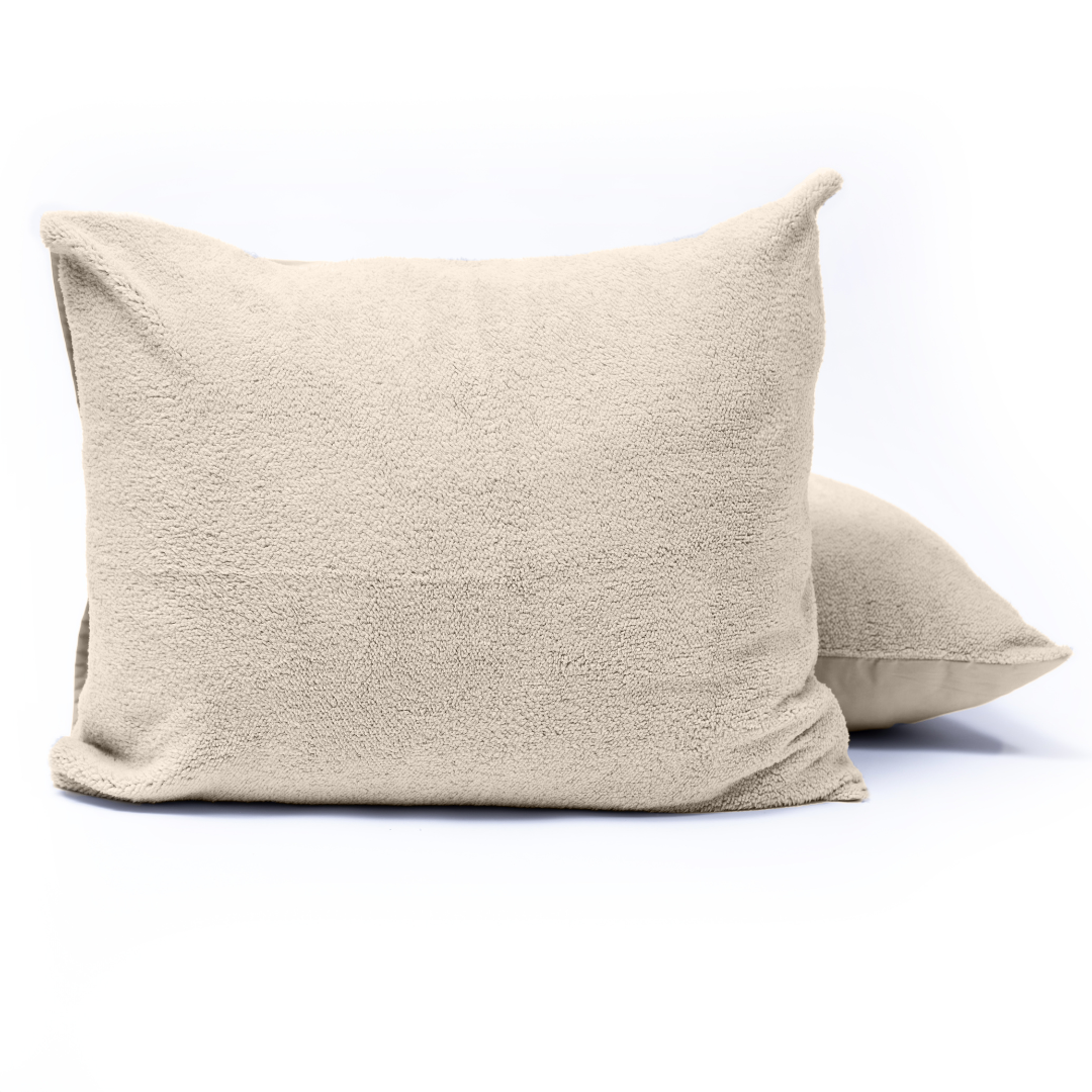 Teddy Kussensloop Set van 2  - Creme