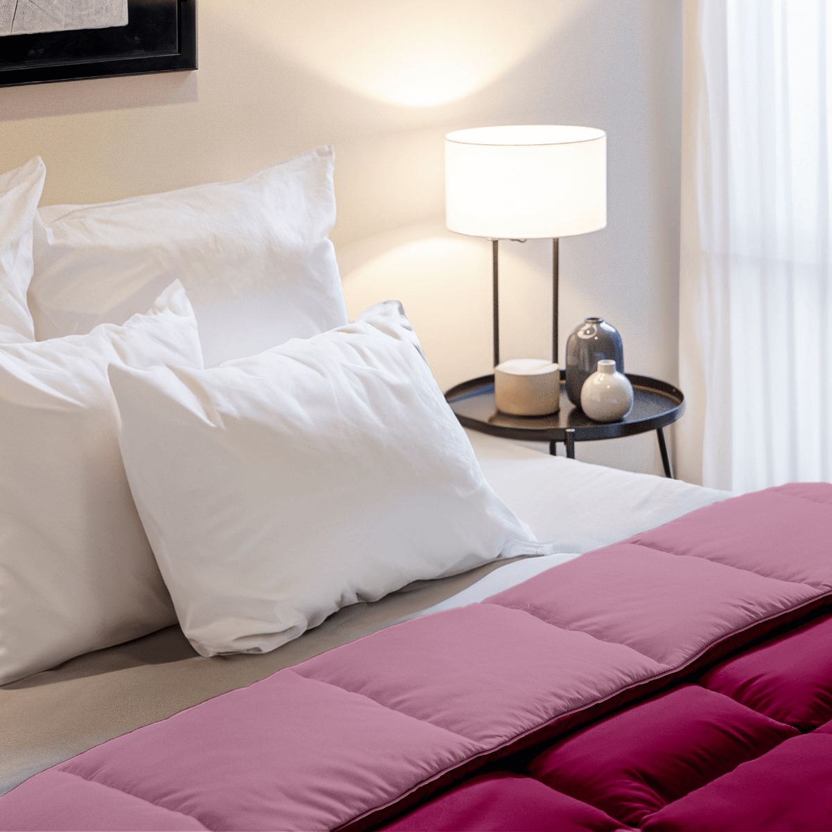 Zelesta Percale Cottonbed Katoen - Pink & Red Wine