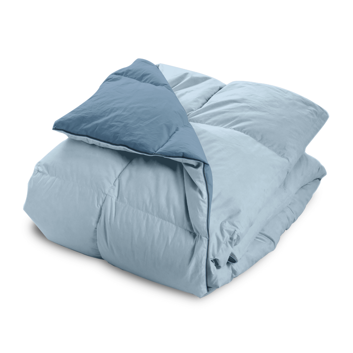 Zelesta Percale Cottonbed Katoen - Sky Blue & Navy Blue
