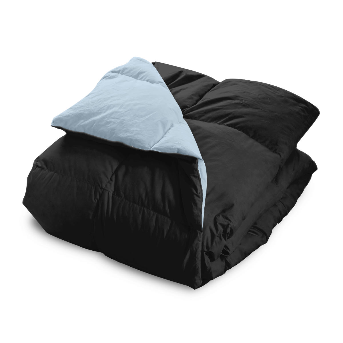 Zelesta Percale Cottonbed Katoen - Sky Blue & Black