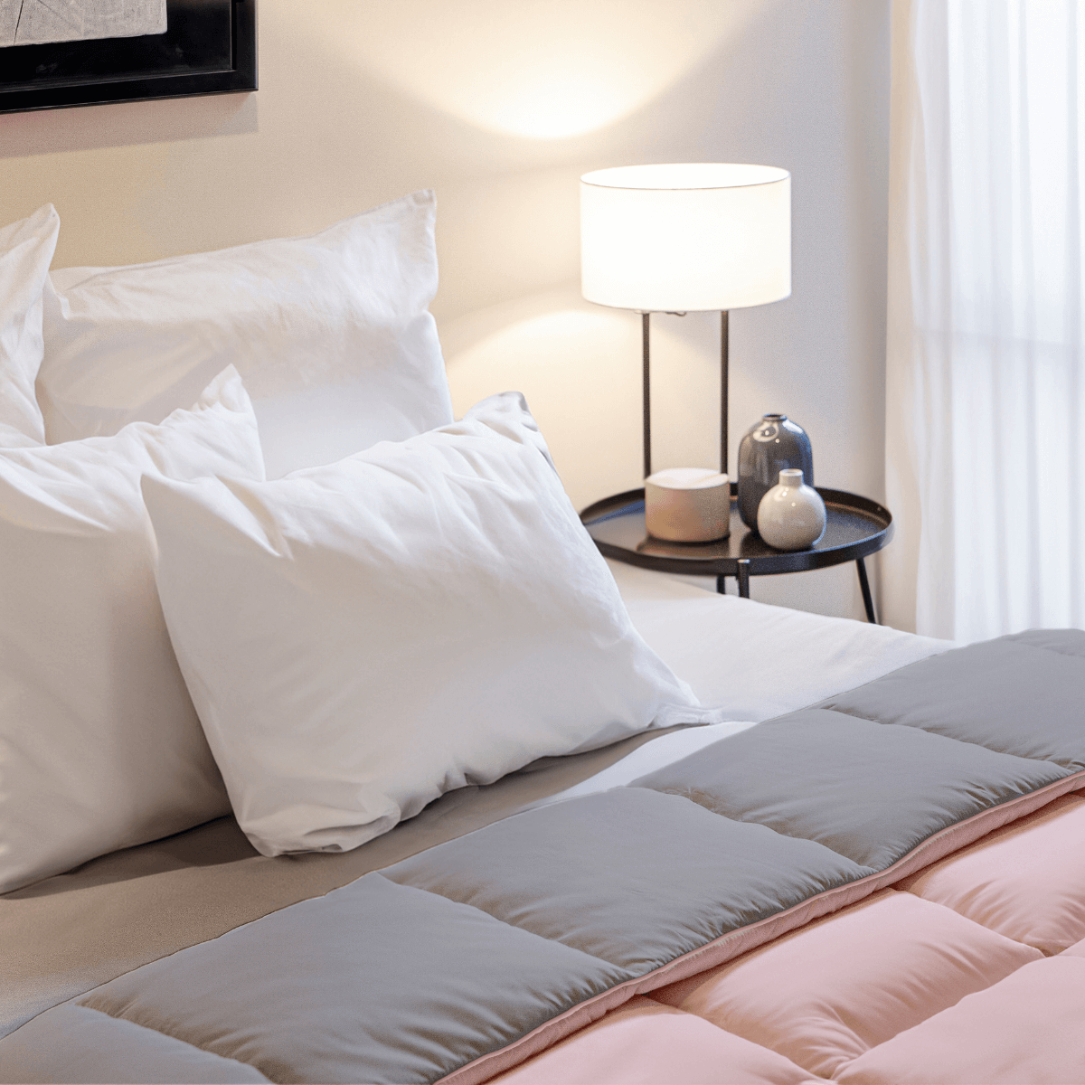 Zelesta Percale Cottonbed Katoen - Pink & Grey