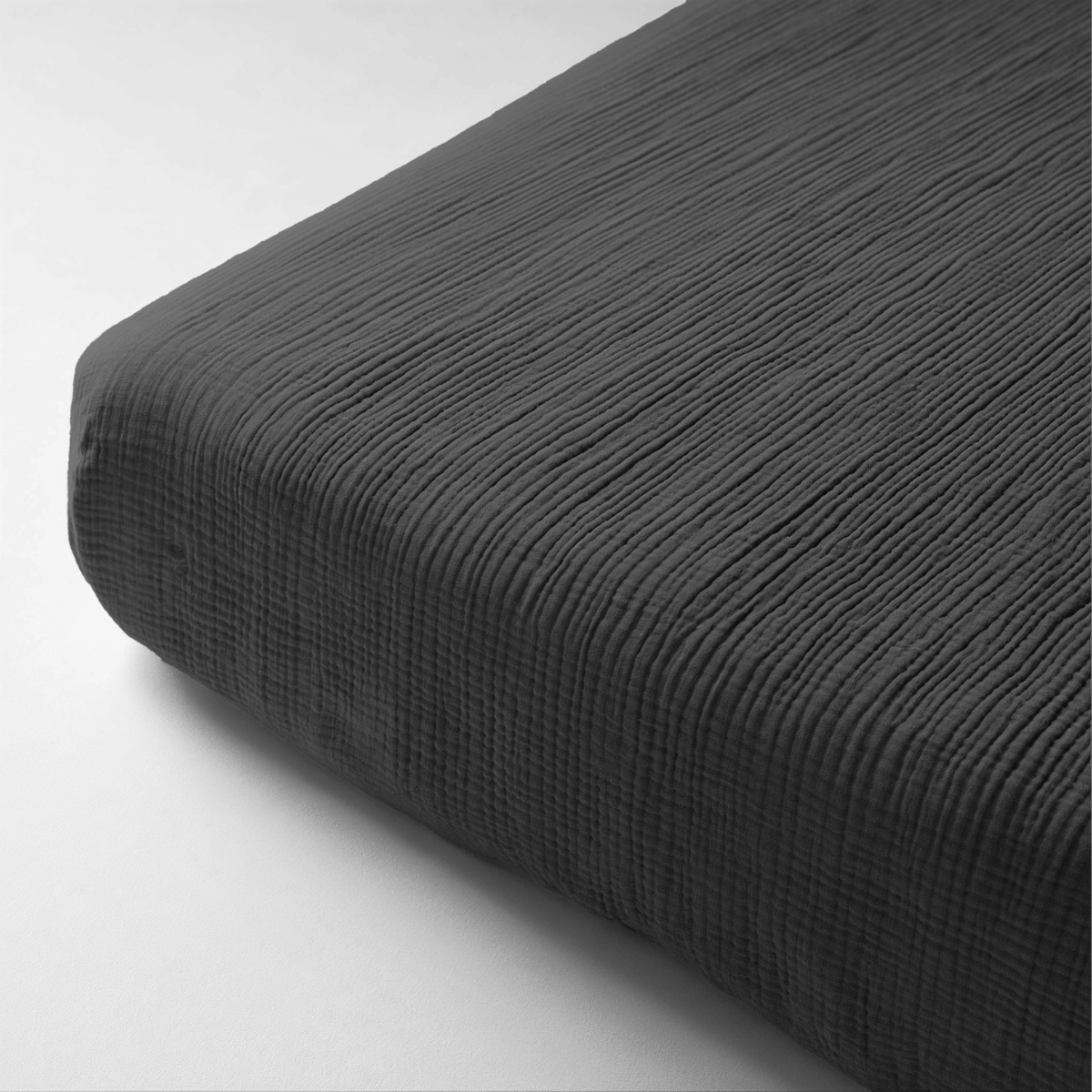 Mousseline Hoeslaken - Anthracite