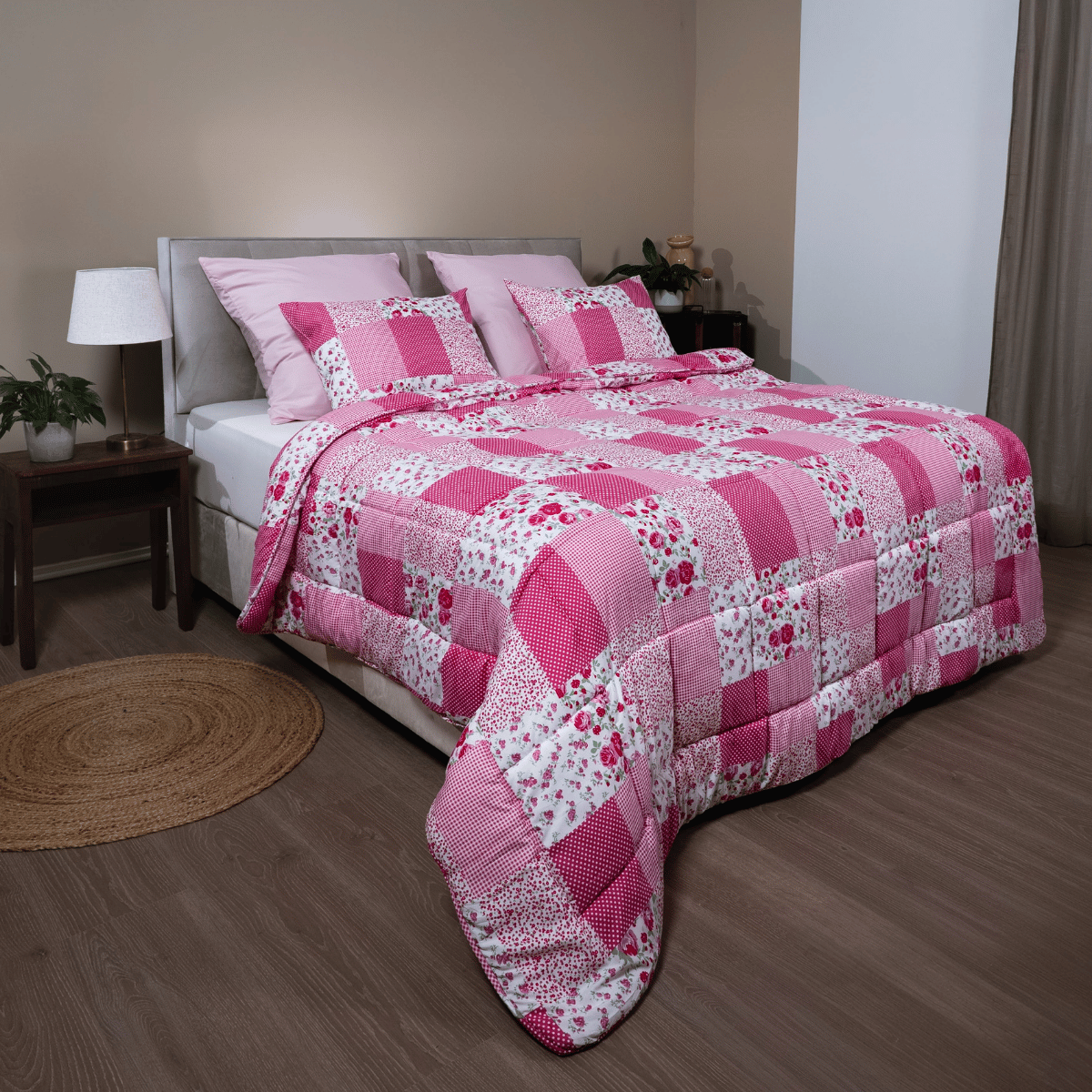 Zelesta Wonderbed 4 Seasons Double - Patchwork Pink