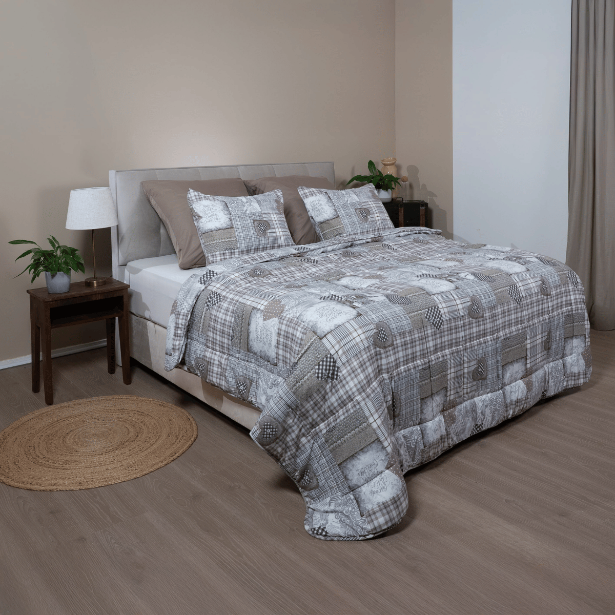 Zelesta Wonderbed 4 Seasons Double - Patchwork Hearts