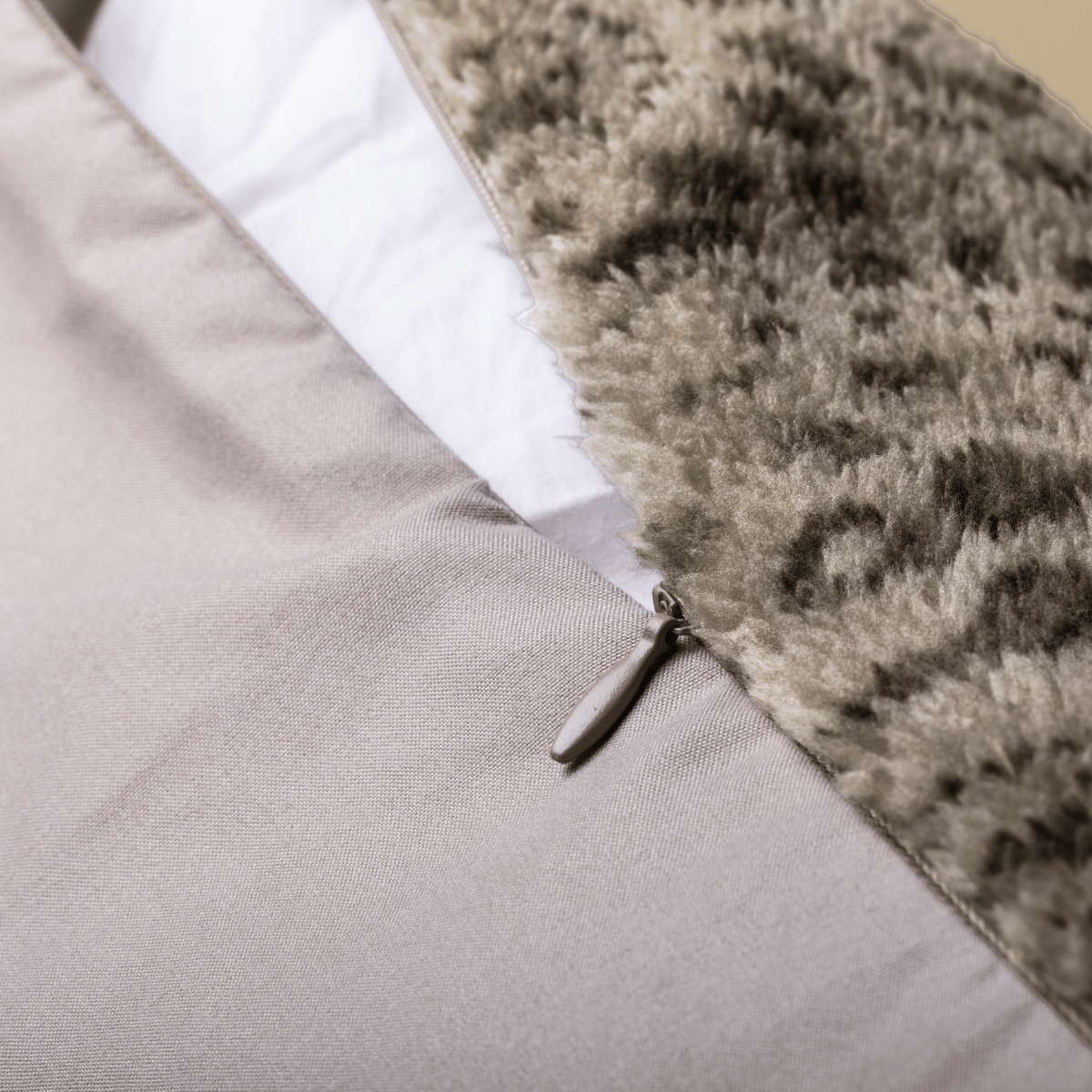 Zelesta Teddybed Kussensloop Set van 2  - Panter Taupe