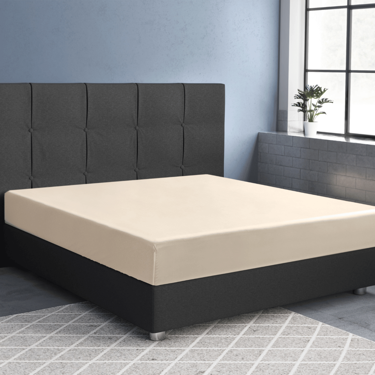 Primaviera Satijnen Deluxe Hoeslaken Zand