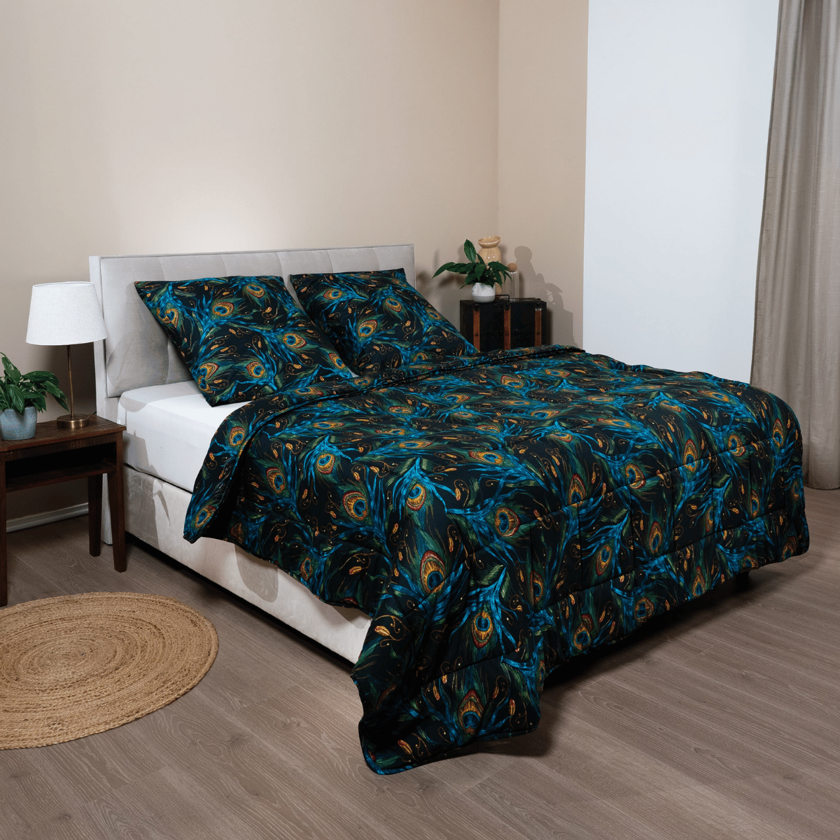 Zelesta Wonderbed 4 Seasons Double - Peacock Feathers