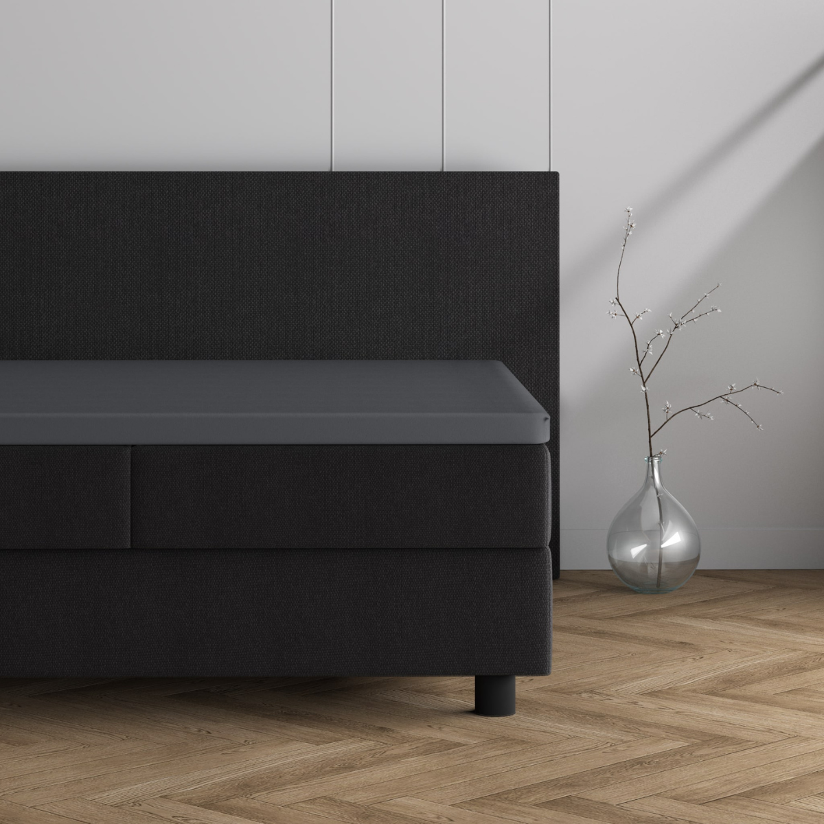 Double Jersey Topper Hoeslaken Grijs