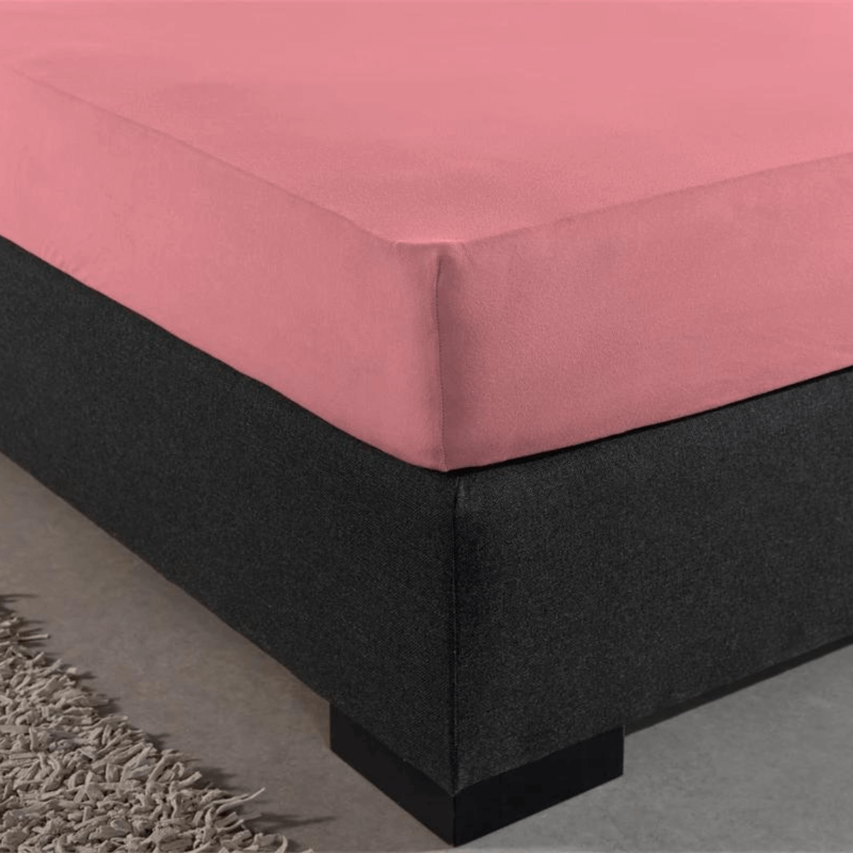 Hoeslaken Dubbel Jersey Roze