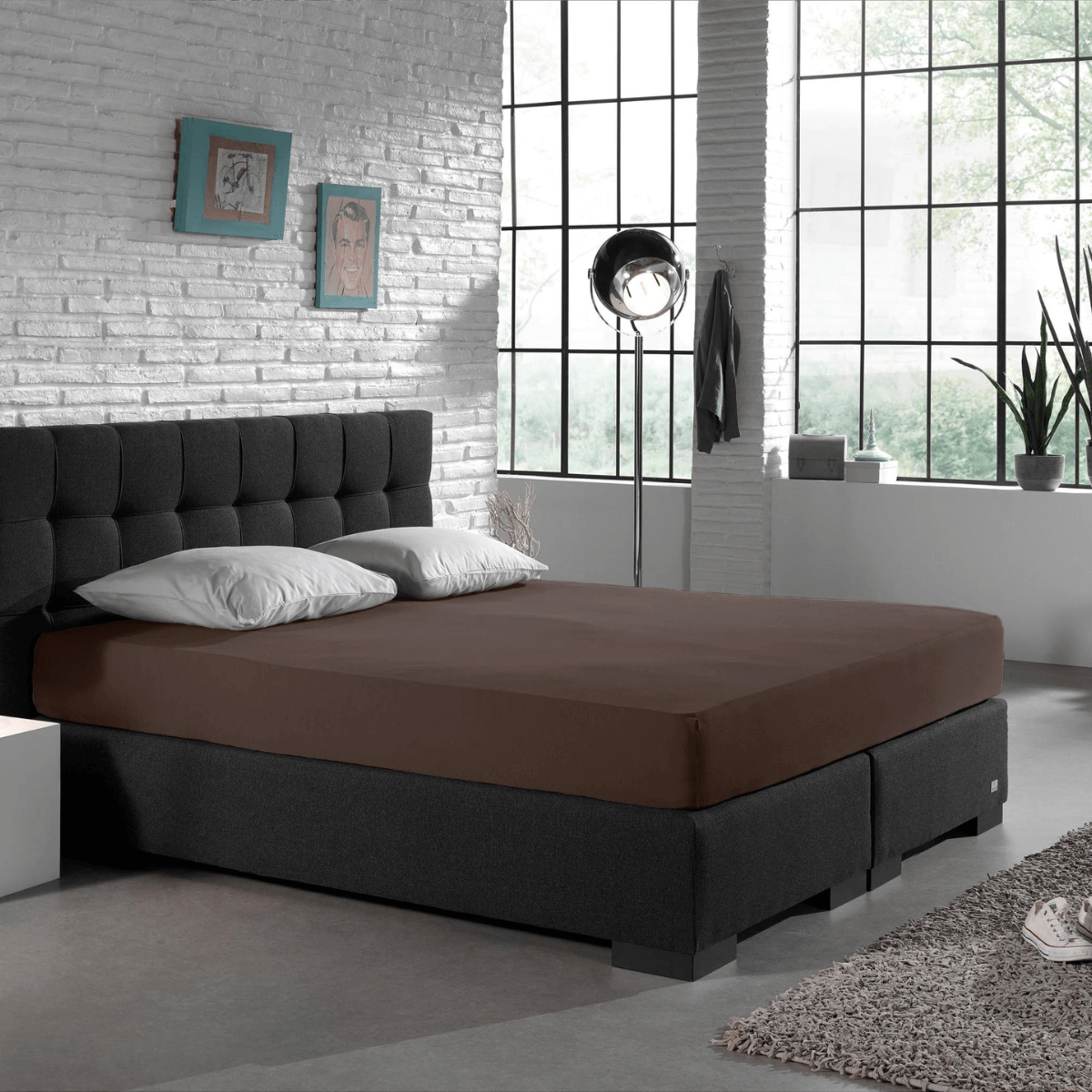 Hoeslaken Enkel Jersey Deep Taupe