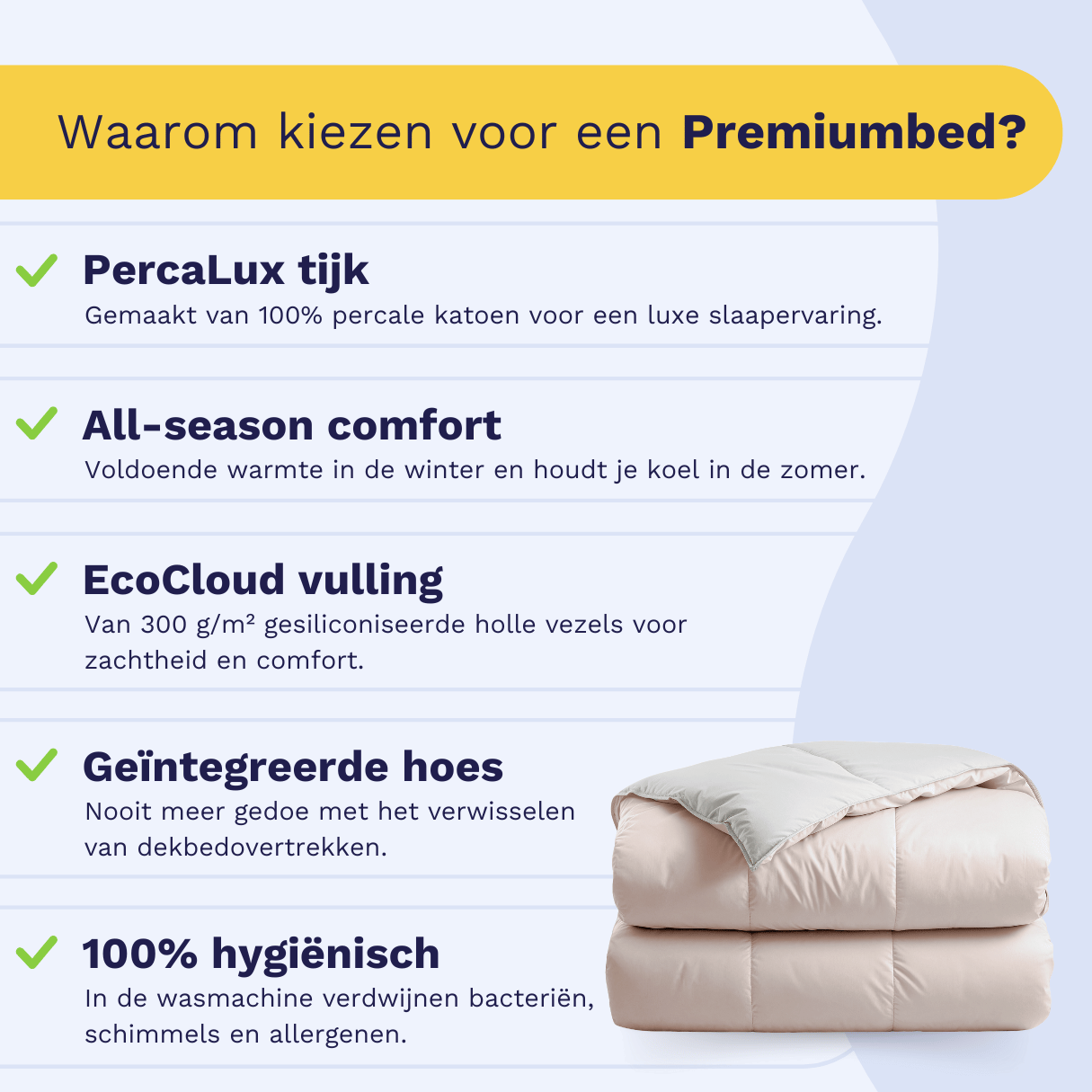 Zelesta Premiumbed Katoen - Silk & Coconut Cream