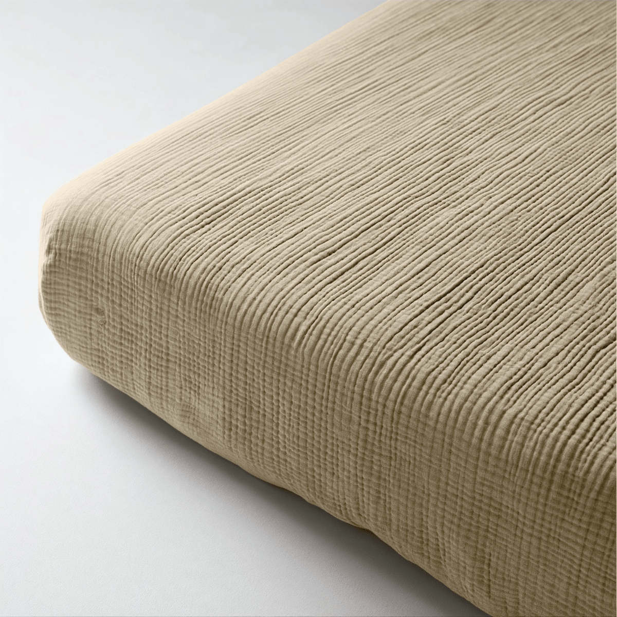 Mousseline Hoeslaken - Sand
