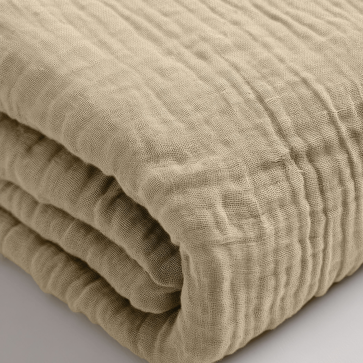 Mousseline Hoeslaken - Sand