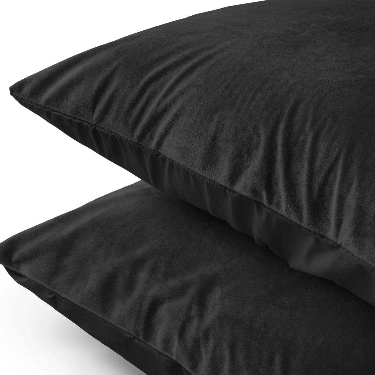 Velvet 2 in 1 kussenslopen - Zwart