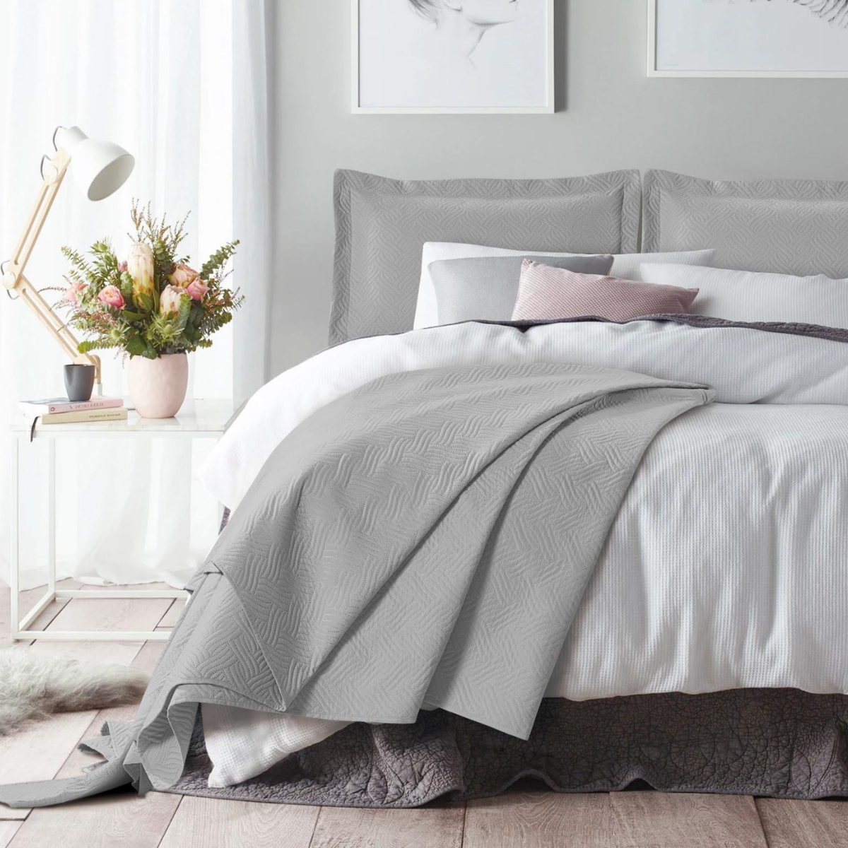 Wave Sprei Zilver