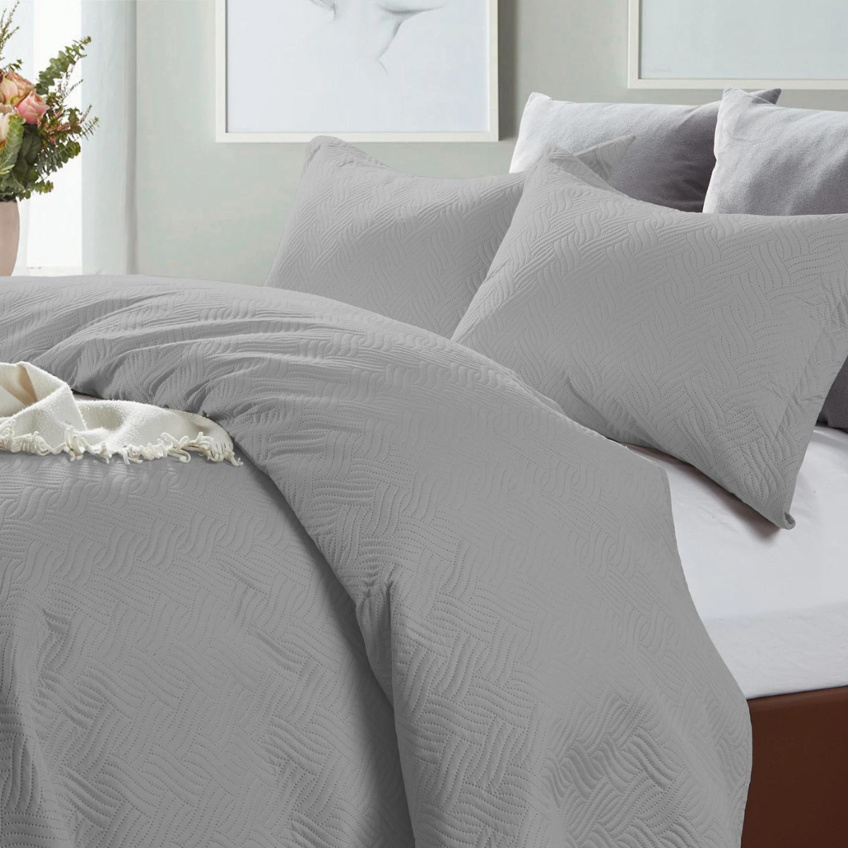 Wave Sprei Zilver