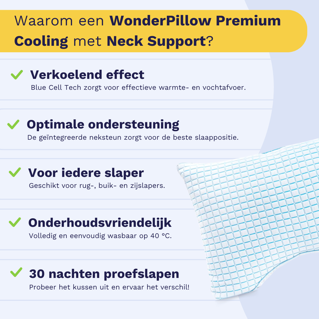Zelesta WonderPillow Premium Microgel Neck Support Cooling 45x65 cm