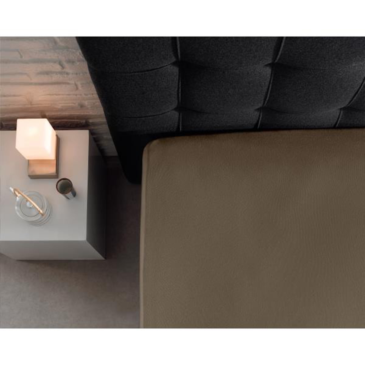 Hoeslaken Dubbel Jersey Taupe