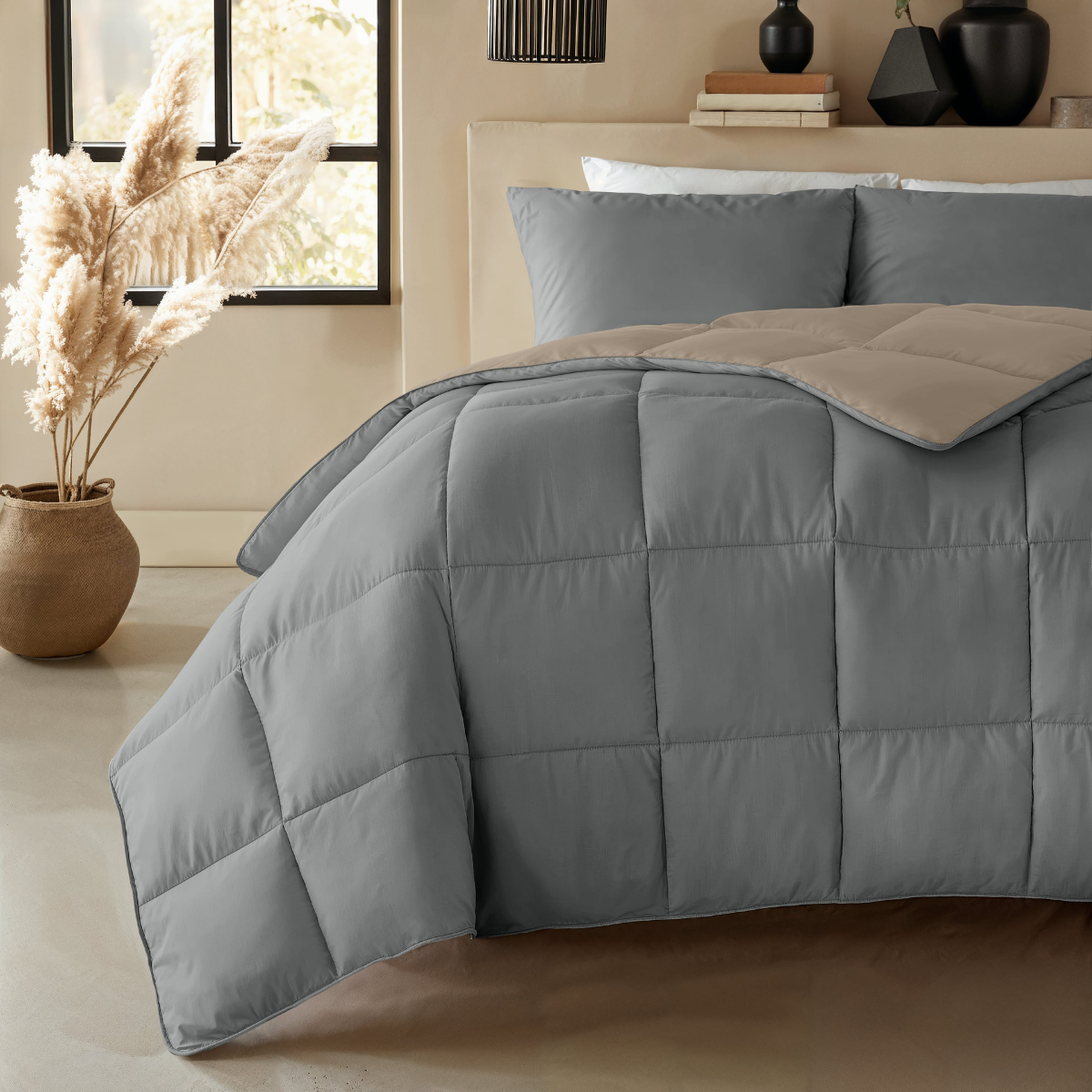 Zelesta Premiumbed Katoen Light - Anthracite & Taupe