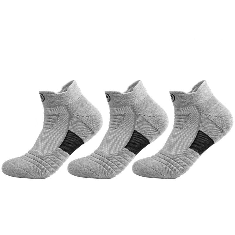 Grey Breathable Ankle Socks - 3 Pack