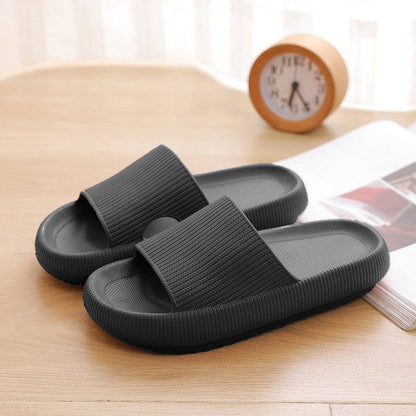 Heel Support Cushion Slides - Black