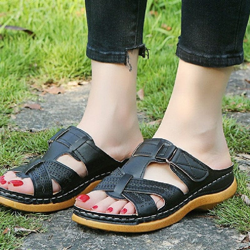 Ortho Roman Orthopedic Sandal - Black