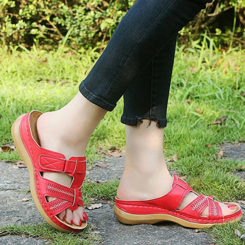 Ortho Roman Orthopedic Sandal - Red