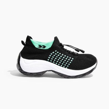 Ortho Stretch Cushion Shoes - Black Sky Blue