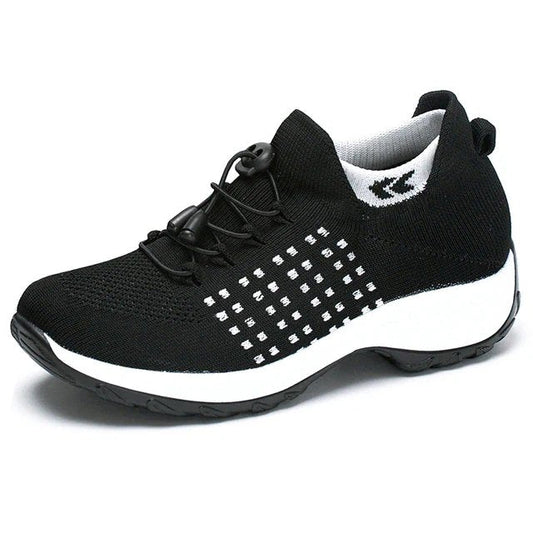 Ortho Stretch Cushion Shoes - Black White