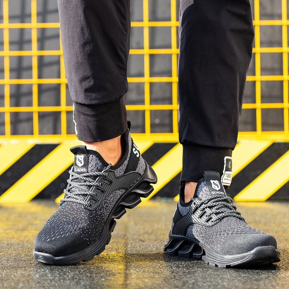 Ortho Reinforced Safety Steel Toe Boots - Black